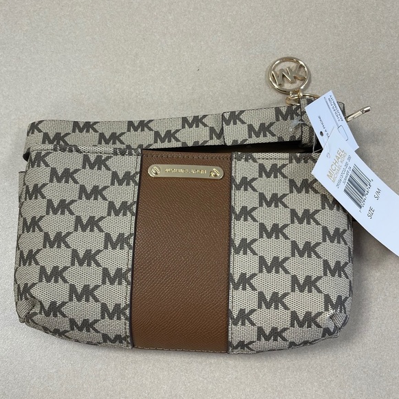 Michael Kors Brown and Tan Monogram Belt Bag / Fanny Pack, S/M or L/XL - NWT - Picture 1 of 9
